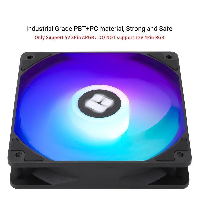 Thermalright مروحة CPU TL-C12C-S X3 120mm ARGB مروحة تبريد علبة، مروحة كمبيوتر صامتة 4pin PWM مع تحمل S-FDB، تصل إلى 1550RPM (3 قطع) - Image 5